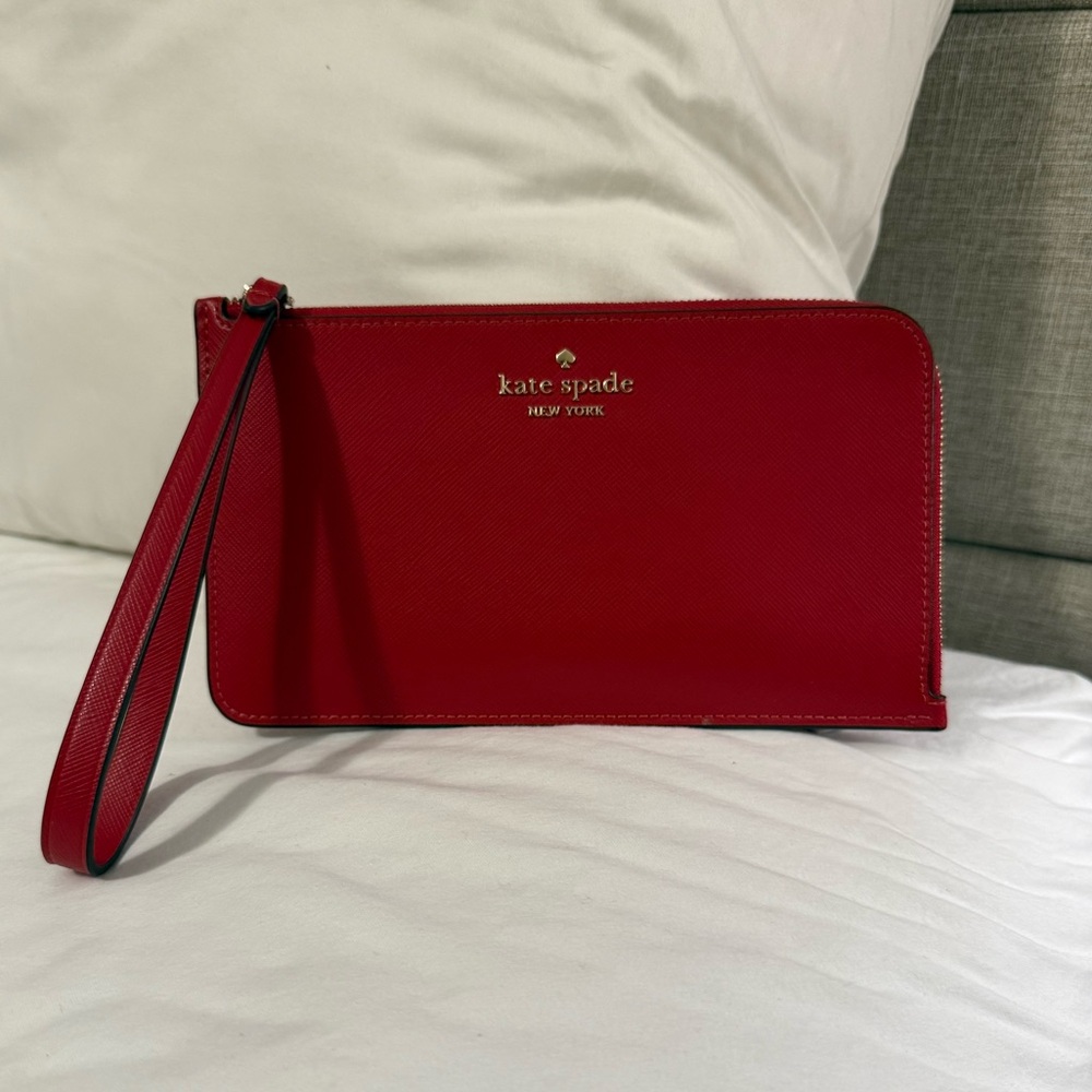 Kate Spade Vibrant Red Wristlet Clutch